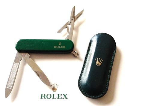 Vintage Original Rolex Multipurpose Green Wenger Pocket Knife 